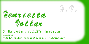 henrietta vollar business card